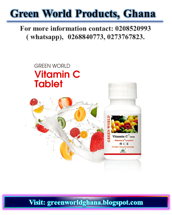 Benefits of Green World Vitamin C Tablet at discount prices in Accra, Kumasi, Nairobi, Johannesburg, Cape Town, Durban, Port Harcourt, Lagos, Abuja