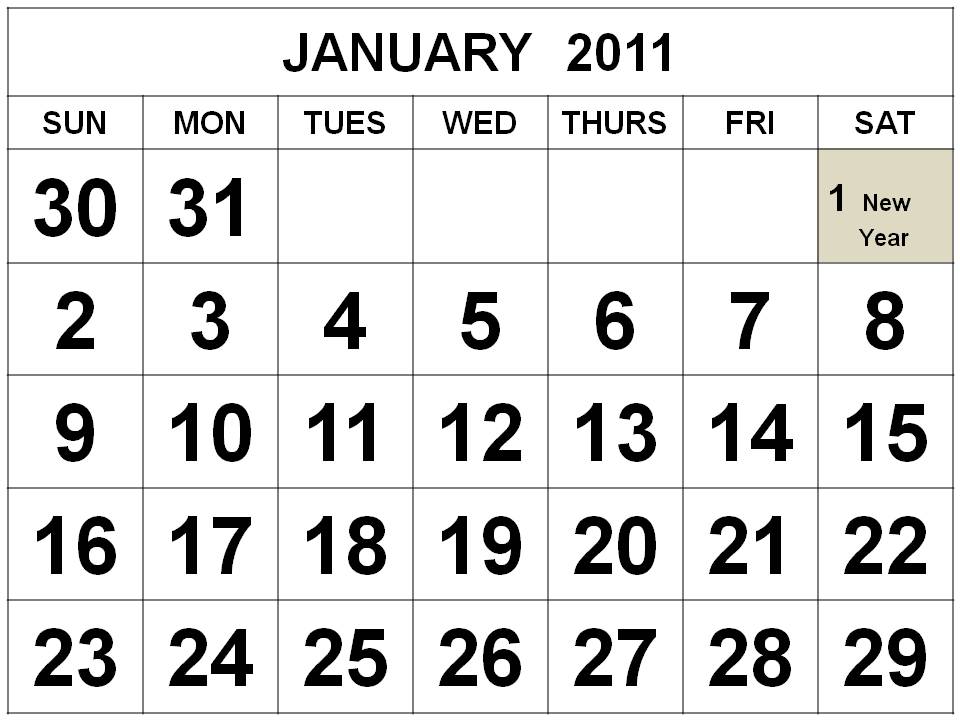 National printable calendar 2011 - Train8570.com - Home