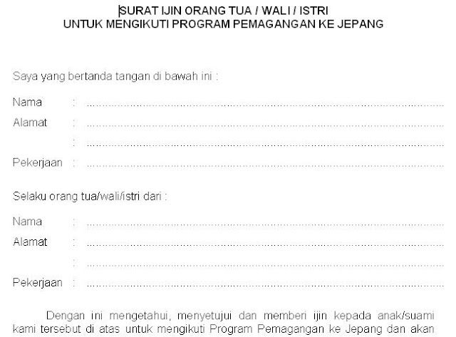 Download Surat Izin Orang Tua | Letter of Parental Consent form (Full ...