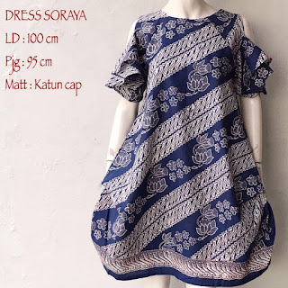 Model Dress Batik Wanita Cantik Dan Modern Seri Soraya