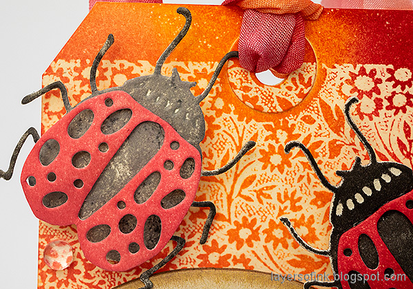 Layers of ink - Ladybug Tag Tutorial by Anna-Karin Evaldsson.