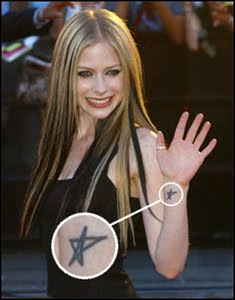 Avril Lavigne Tattoo on her inner left wris