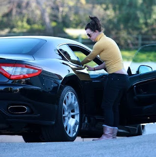 Britney Spears  Maserati Test Ride pictures