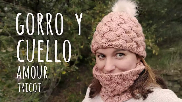 UN CONJUNTO CALIDO Y COMODO  Aprende a Tejer Gorro y Cuello a Dos Agujas