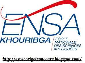 Concours ENSA Khouribga 2010
