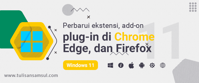 Perbarui ekstensi, add-on, dan plug-in di Chrome, Edge, dan Firefox