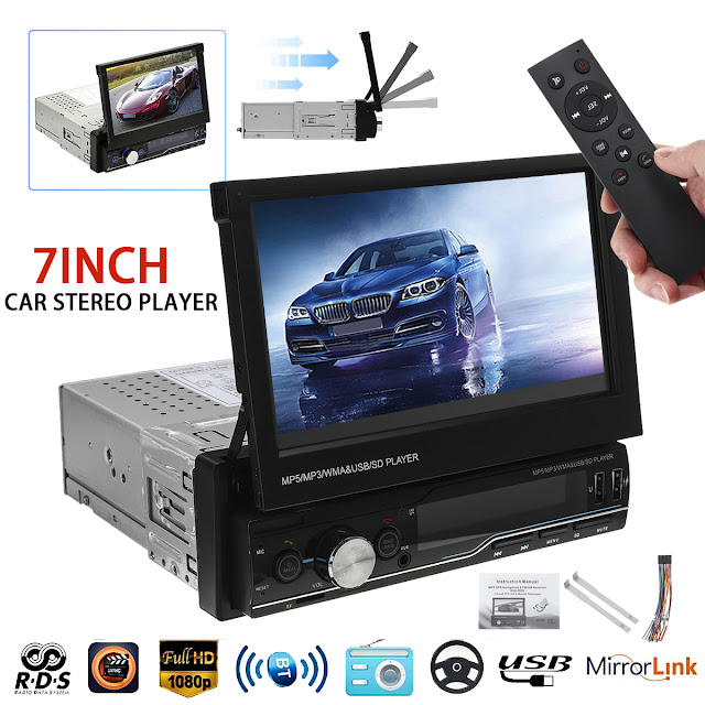 T100 7 Inch 1 Din Wince Car Stereo Radio MP5 Player Hands-free FM AM bluetooth USB RDS AUX 