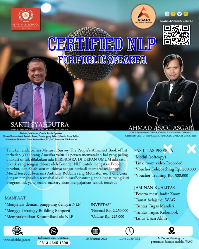 WA.0813-4645-1898 | CERTIFIED NLP FOR PUBLIC SPEAKER (CNPSP) Februari 2022