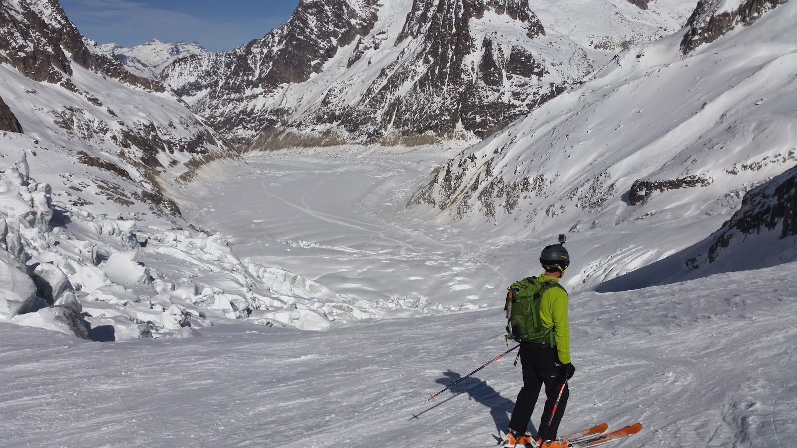 Chris Cowdrey Climbing And Skiing Toule Glacier And The Vallee Noire throughout Technique Ski Glace