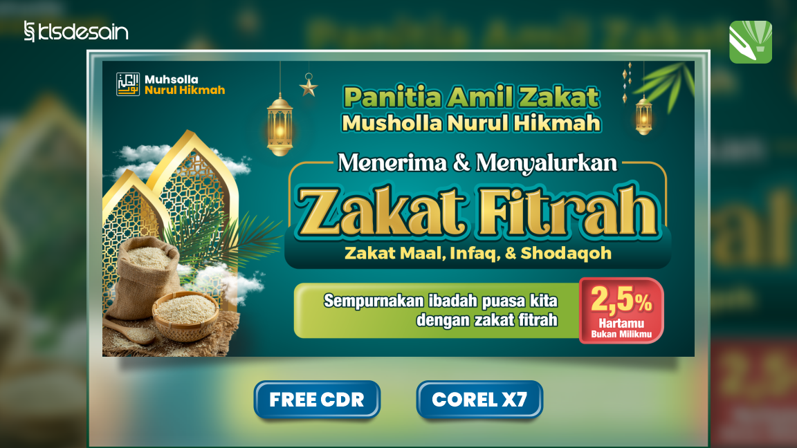 Desain Banner Zakat Fitrah - KLS Desain