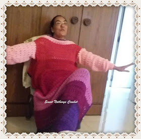 free crochet sleeved blanket