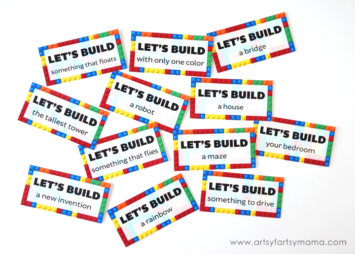 Encourage Kids to #KeepBuilding with LEGO® with Free Printable Challenge Cards at artsyfartsymama.com