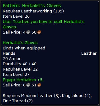 Cataclysm: Use Herbalist's Gloves to Boost Your Herbalism.