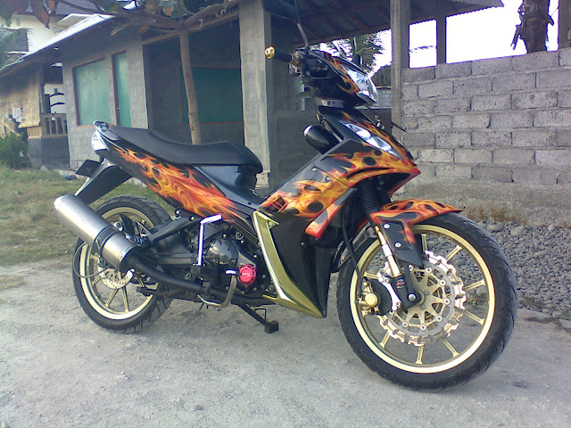 Gambar modifikasi Modifikasi cat Jupiter MX tahun 2006 di Air Brush