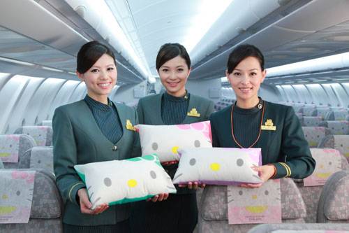 Cute Eva Air Memperkenalkan Kapal  Terbang Versi Hello 