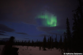 Northern Lights Seen While Snowmobiling