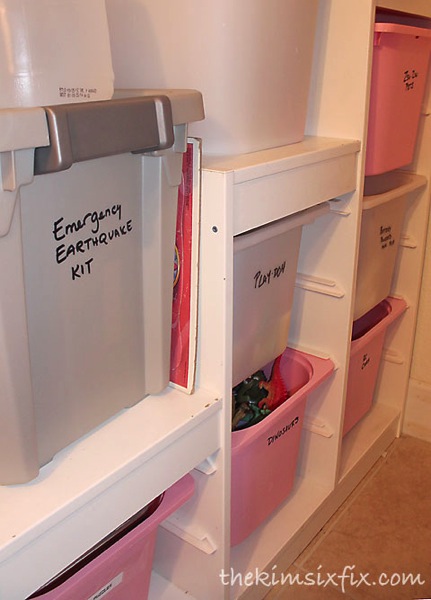 Toy closet organization