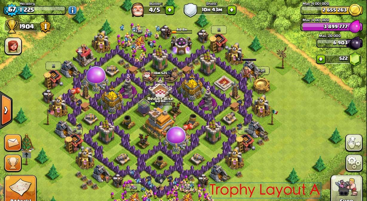 Kumpulan Base TH 7 Unik Dan Terkuat Update COC DASAR