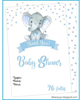 tarjetas de baby shower de niño