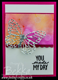 You Made My Day Butterfly Bokeh Card - all the details and a link to a tutorial here