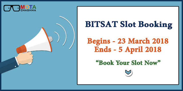 BITSAT slot booking