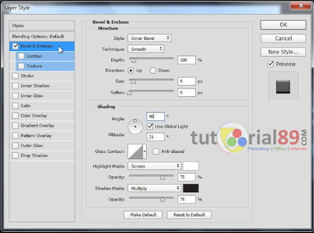 Cara membuat tulisan efek center 3D dengan photoshop