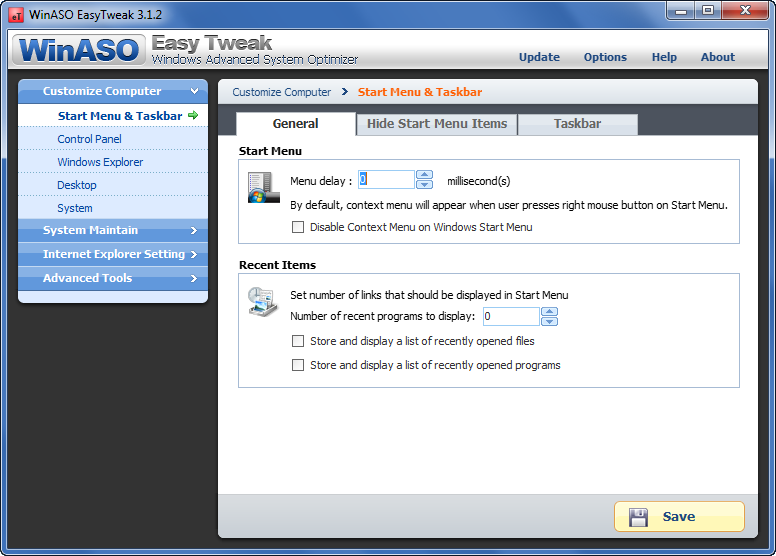 Get WinASO EasyTweak Crack