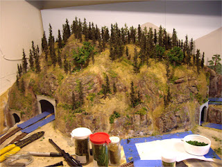 Completed mountain forest scenery