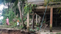 Gawat !!! Lima Rumah Warga Kampung Bulusema Terancam Amblas