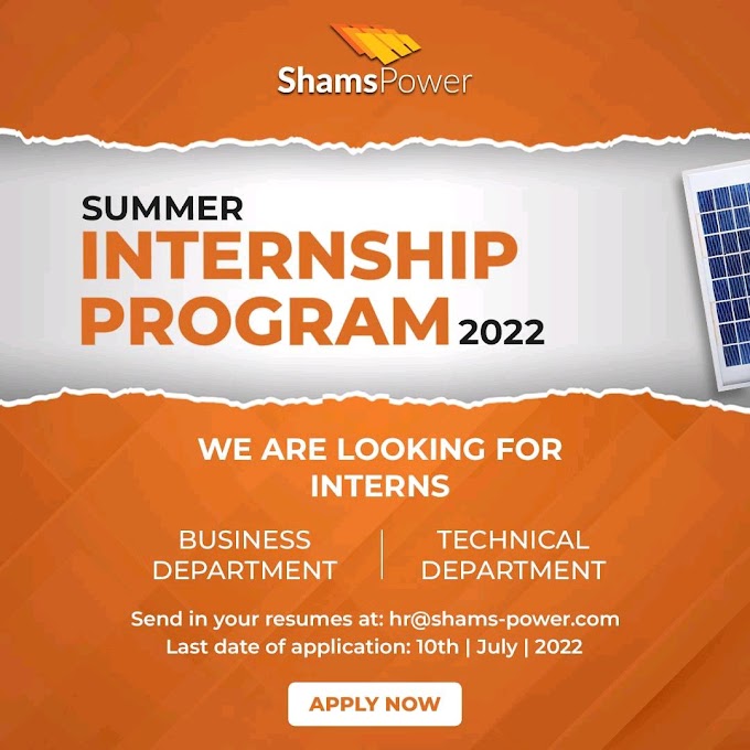 Shams Power Summer Internship Program |2022|