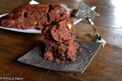 Brownie aux cranberries et pistaches © Popote et Nature