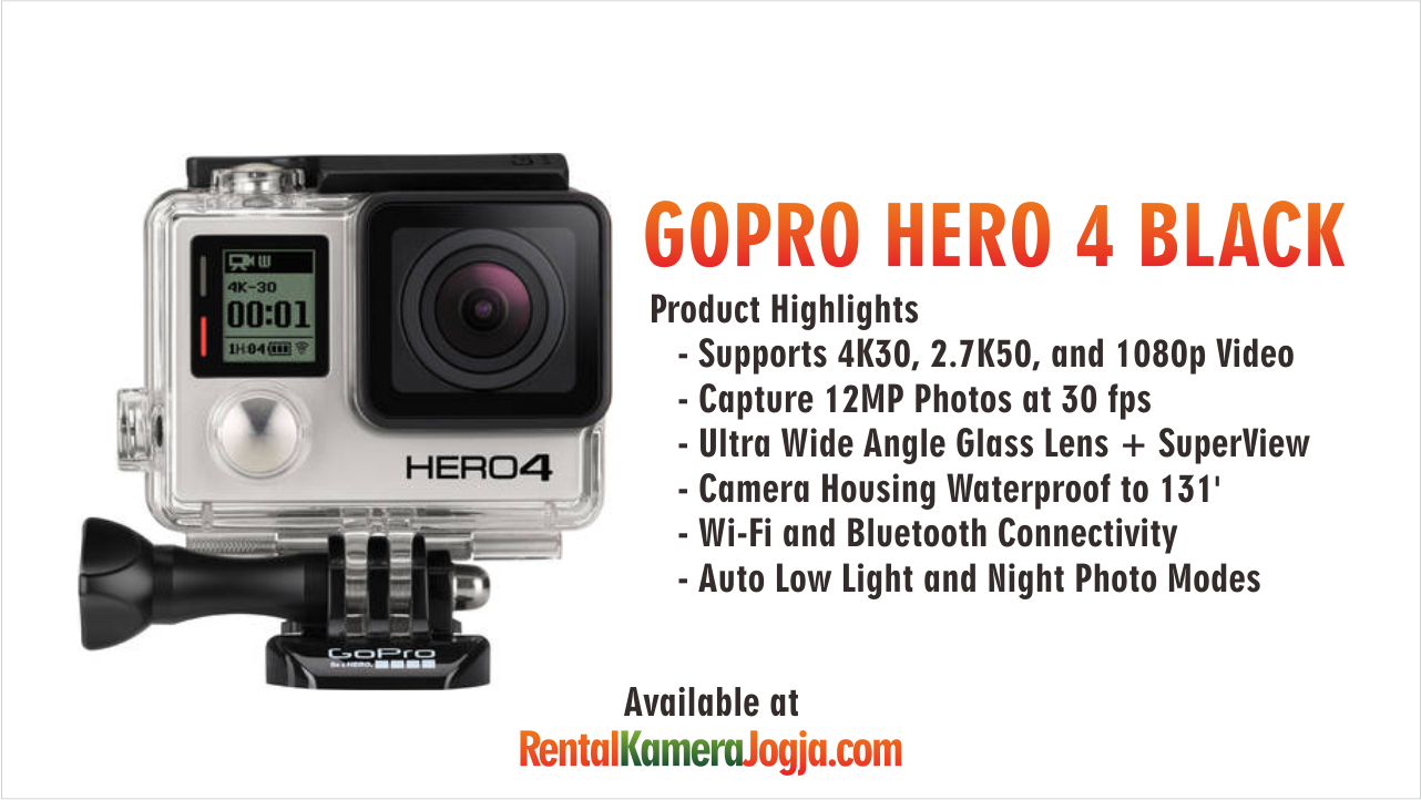 Sewa Kamera Termurah di Jogja: Sewa GoPro Hero 4 Black di 
