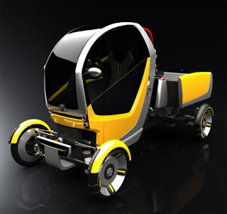 One seater urban city vehicle futuristic Concept Car