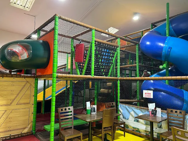 Side view of soft play and seating