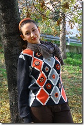 Maglione con fiori di feltro-7