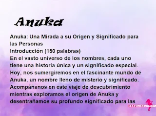 significado del nombre Anuka