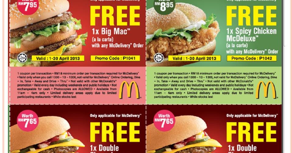 From Where I Am Kuala Lumpur Mcdonald S Vouchers For Free Burgers In April