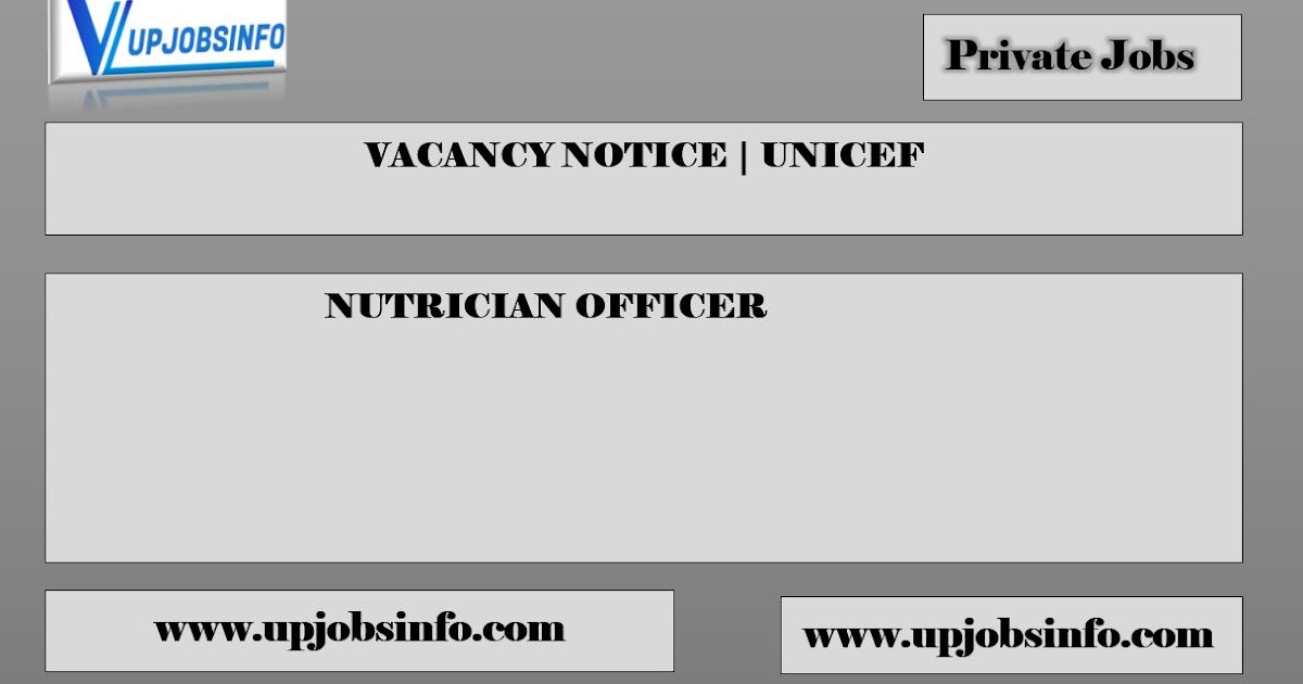 Vacancy Notice Unicef