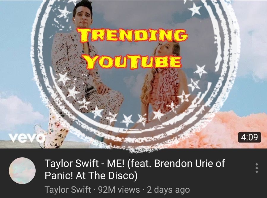 Taylor Swift Me Feat Brendon Urie Youtube Trending 2