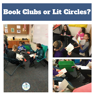 students sitting in book clubs and literature circles