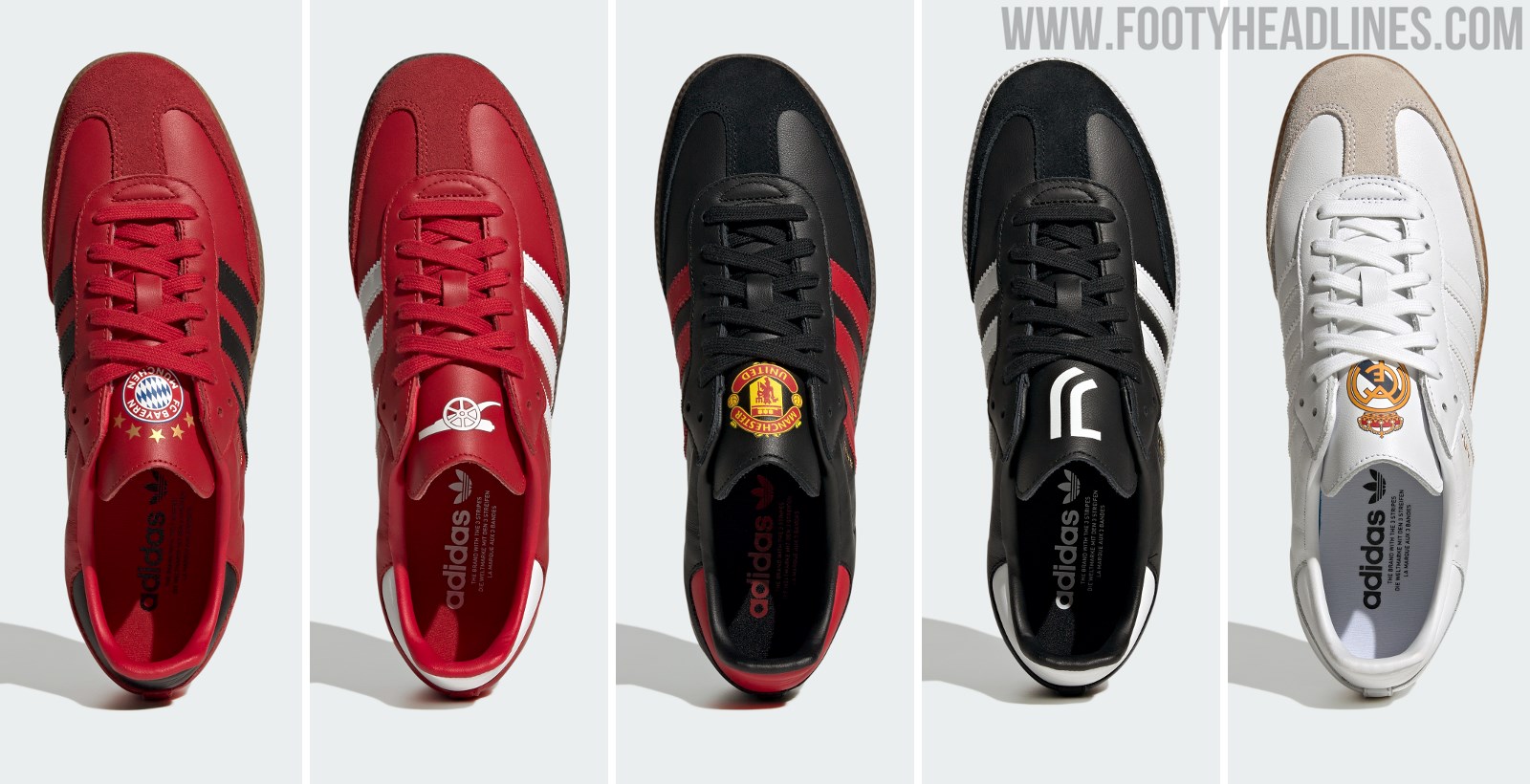 Adidas Samba Bayern, Manchester United Real Madrid Shoes Released - Footy Headlines