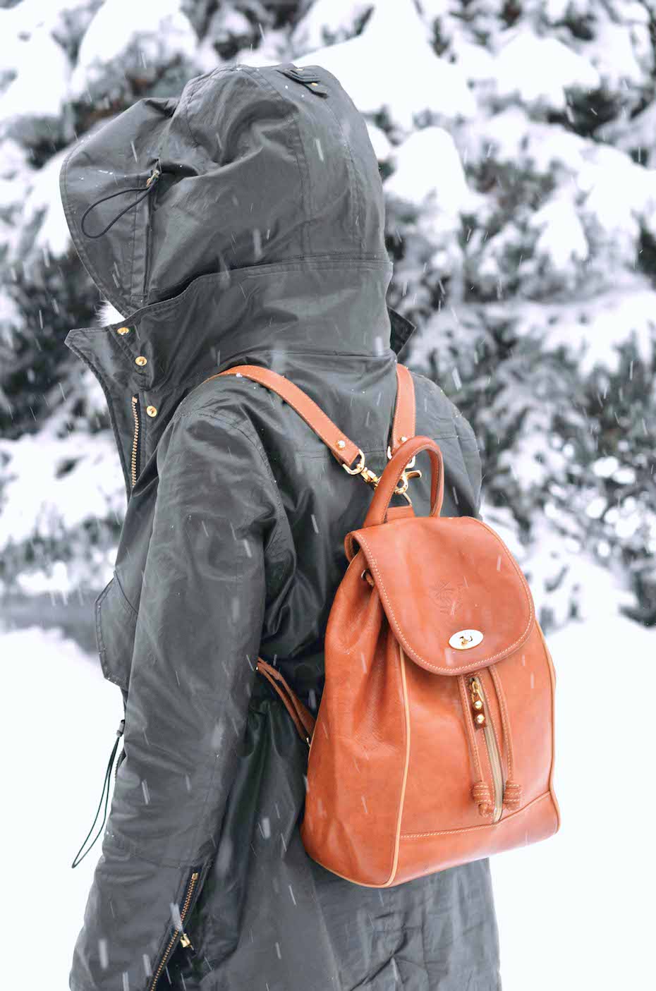 Warm Vintage Leather Backpack