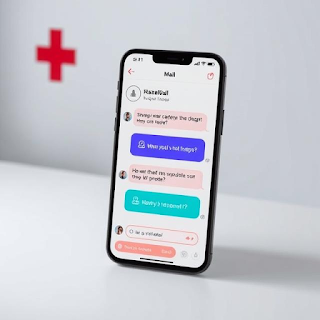 AI healthcare chatbot providing medical advice on mobile phone