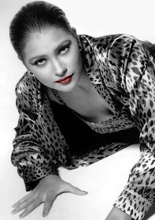 lara dutta black and white young age photo in tiger dress