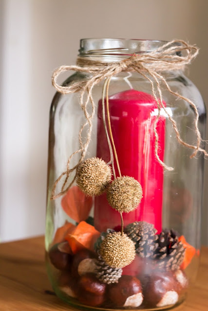 Herbstdeko Dekorieren mit Naturmaterialien