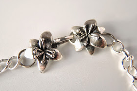 Floral sterling silver clasp