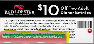 Free Printable Red Lobster Coupons