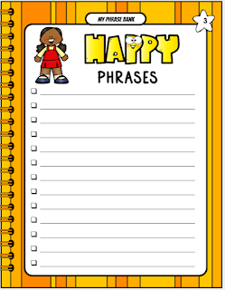 Creative Writing, Feelings Phrase Bank