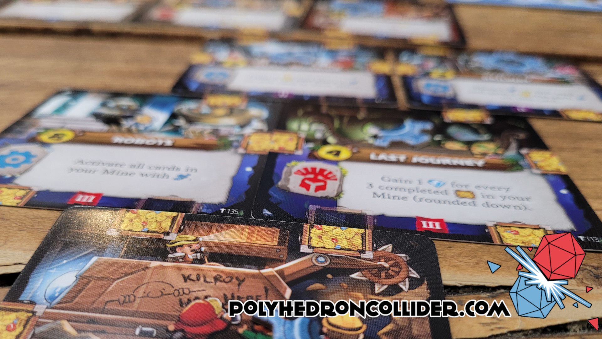 Polyhedron Collider Imperial Miners Board GAme Review - In Play at UKGE2023 - Cascade Close Up