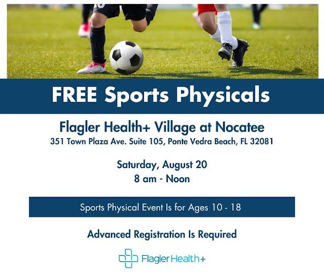 Free sports physicals St. Johns County Florida 2022